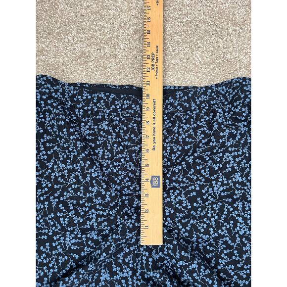 J. Jill Comfort Stretch Pull On Pant Elastic Waist Blue Floral Size 12 Petite - Picture 11 of 11